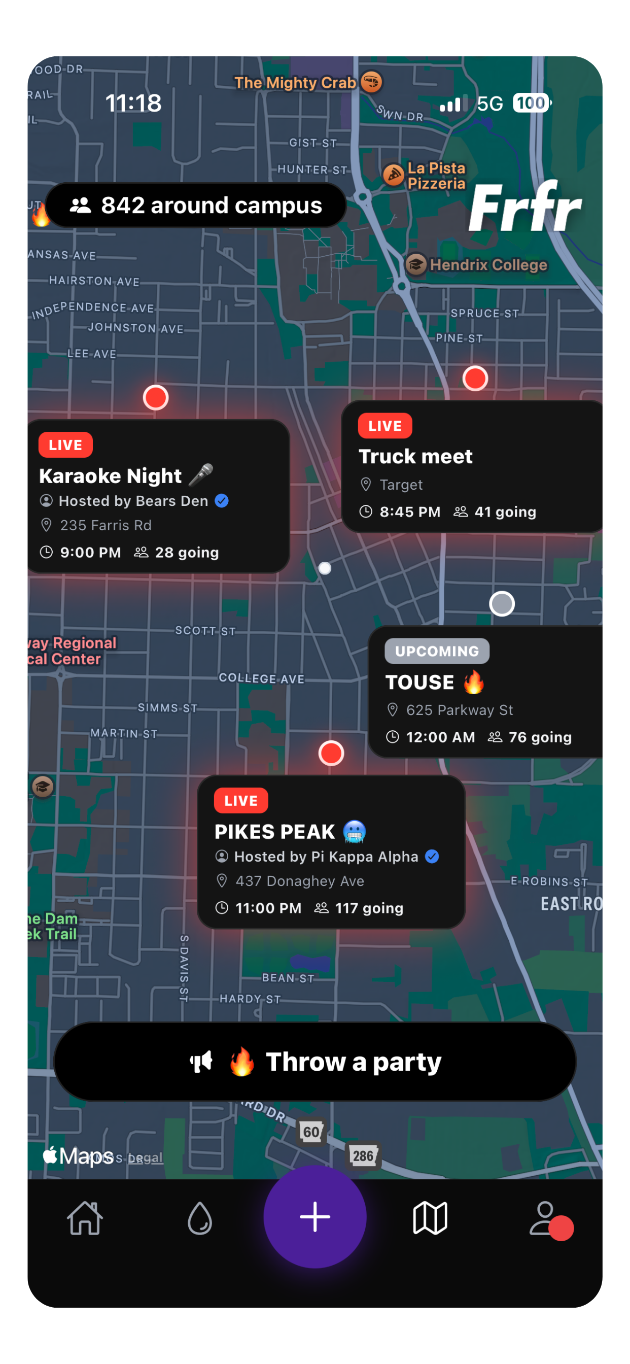 Frfr map and party discovery preview